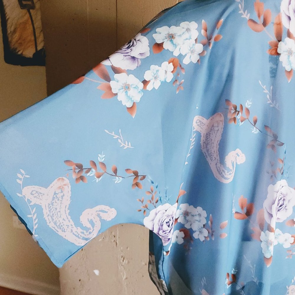 Floral Kimono / Swim Coverup - Picture 9 of 9